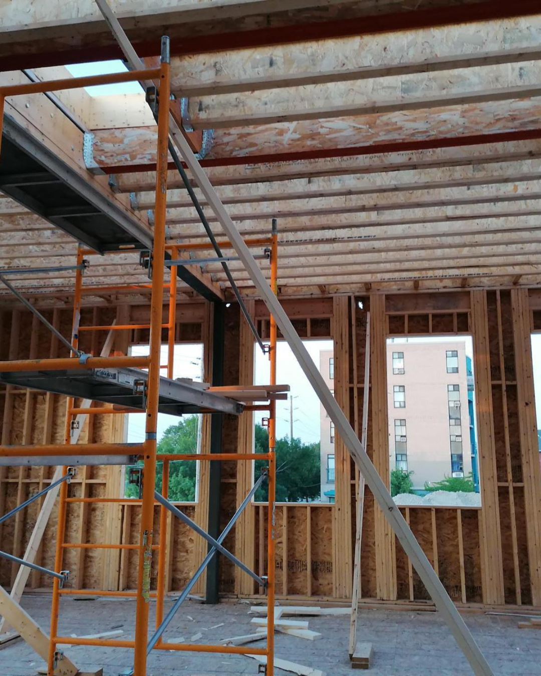 Commercial steel framing project completed by Navar Construction in the GTA